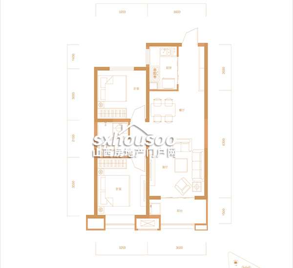 兩室兩廳一衛 86.99㎡