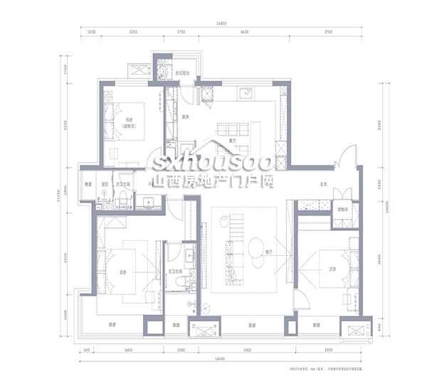 三室兩廳兩衛 160㎡