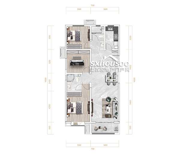 北區D2：3室2廳2衛 125㎡