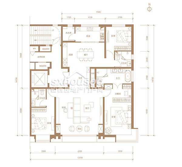 210㎡三室兩廳三衛