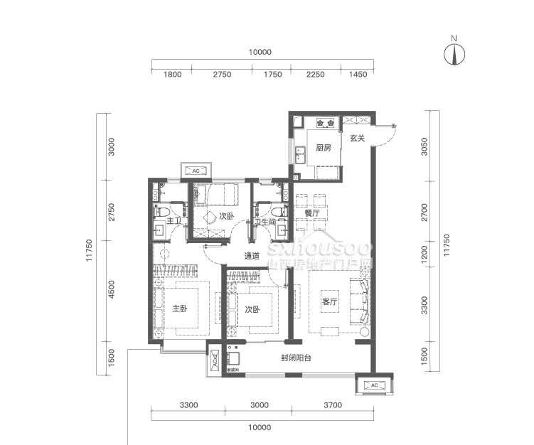 125㎡三室兩廳兩衛